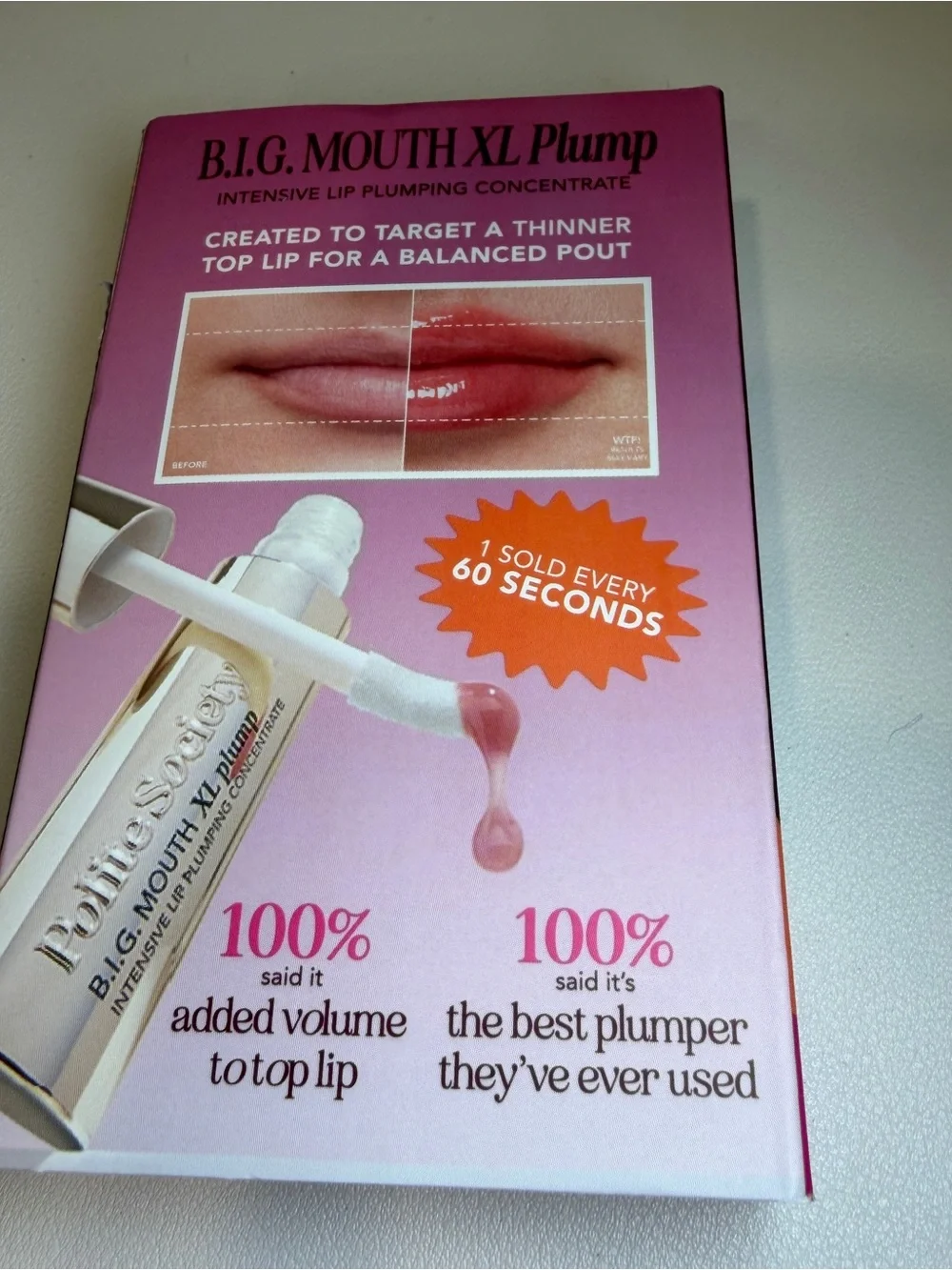 Polite Society B.I.G. Mouth XL Plump Intensive Lip Plumping Concentrate